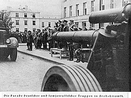 Pehlídka Wehrmachtu a Rudé armády  v Brestu, 22.9.1939