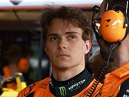 Oscar Piastri z McLarenu b�hem trénink� v Ázerbájd�ánu