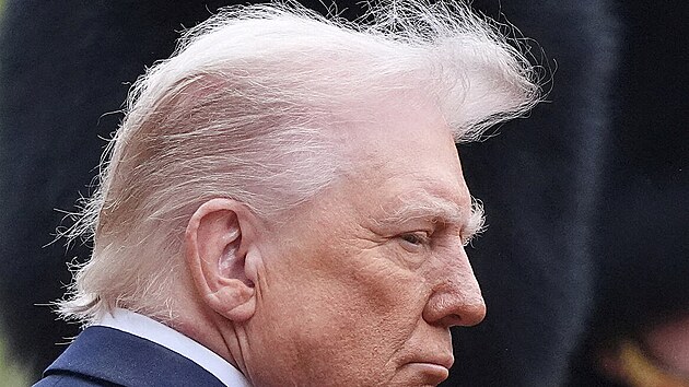 Americk prezident Donald Trump ve Windsoru bhem oficiln nvtvy Velk Britnie. (17. z 2025)