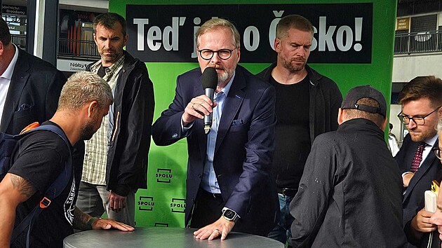 Mtink premira Petra Fialy a koalice SPOLU v lokalit Ostrava-jih. (15. z 2025)