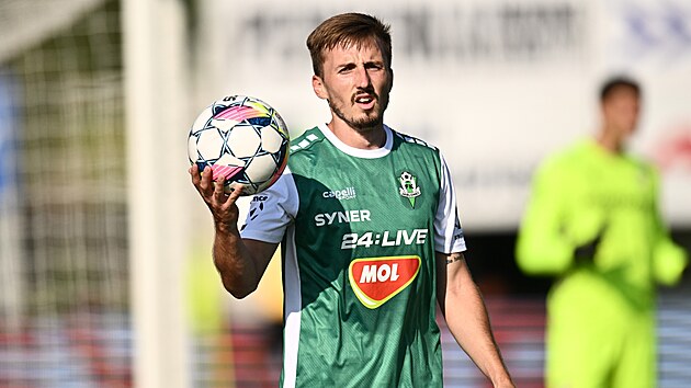 Jan Fortelný v dresu Jablonce.