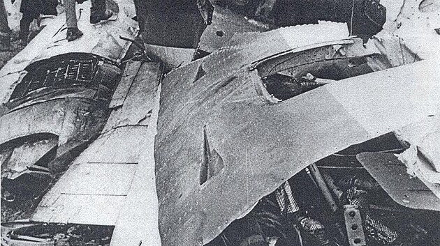 Trosky britského stroje Hawker Siddeley Trident poblí� chorvatské obce Vrbovec.