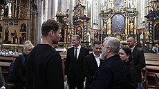 Europoslanec Filip Turek na mi za Charlieho Kirka. (16. záí 2025)