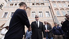 Europoslanec Filip Turek po mi za Charlieho Kirka. (16. záí 2025)