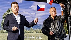 Tomio Okamura dorazil za svými volii na Jarmark SPD do Píbrami. (16. záí...