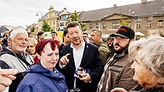 Tomio Okamura dorazil za svými voli�i na Jarmark SPD do P�íbrami. (16. zá�í...