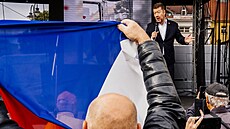 Tomio Okamura dorazil za svými voli�i na Jarmark SPD do P�íbrami. (16. zá�í...