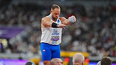 �eský koula� Tomá� Stan�k se chystá na pokus ve finále MS v Tokiu.