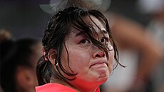 Smutná Haruka Kitagu�iová po nepovedené kvalifikaci na mistrovství sv�ta.