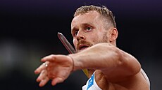 Jakub Vadlejch bhem kvalifikace na MS v Tokiu.