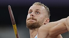 Jakub Vadlejch hází v kvalifikaci otpa na MS v Tokiu.