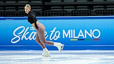 Michaela Vraáková na dodatené olympijské kvalifikaci krasobrusla v Pekingu.