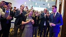 Hendrik Wüst (CDU) ministerský p�edseda Severního Porýní-Vestfálska, se ú�astní...