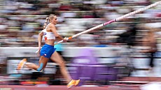 Ty�ka�ka Amálie �vábíková b�hem kvalifikace na mistrovství sv�ta v Tokiu