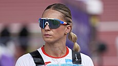 Ty�ka�ka Amálie �vábíková b�hem kvalifikace na mistrovství sv�ta v Tokiu