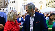 Magda Vaáryová pijela do Brna vyjádit podporu Petru Fialovi a uskupení...