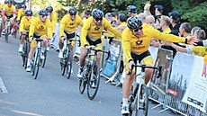 Pivítání tzv. polského pelotonu, který do Ústí pijel po dvou etapách z...