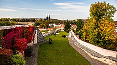 Z hradeb bastionu U Božích muk v Praze na Karlově je nádherný výhled na...
