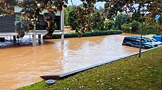 Sazovice na Zlínsku rok p�i ni�ivé povodni 15. zá�í 2024