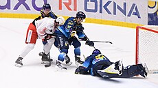 Momentka ze zápasu Zlín - Slavia