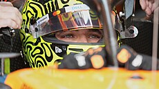 Lando Norris z McLarenu bhem trénink v Ázerbájdánu