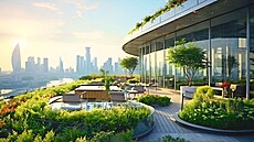 Modrozelené stechy PolderRoof od Wavin