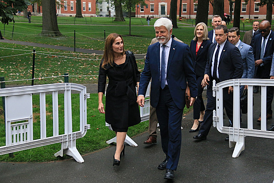 eský prezident Petr Pavel na návtv americké Harvardovy univerzity.