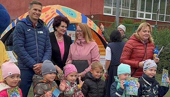 Na akci si d�ti spole�n� zasportovali, podpo�ila je 1. nám�stkyn� Jindra...