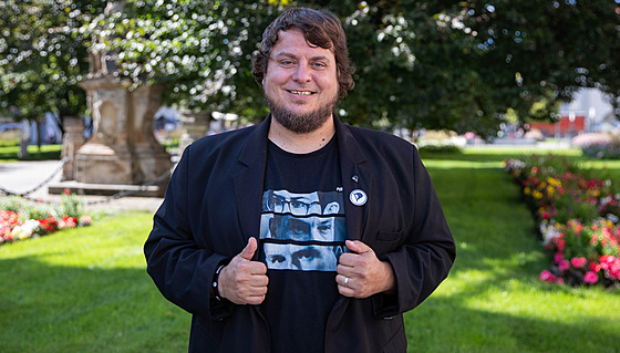 Lídr volební kandidátky �eské pirátské strany v Olomouckém kraji Martin �mída.