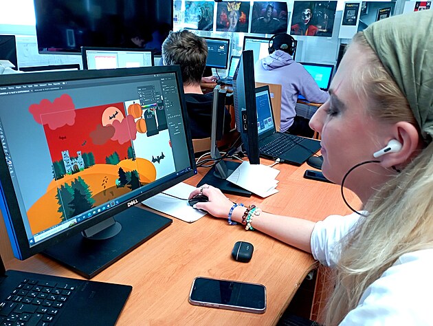 Učíme se grafiku i s pomocí AI, prozradil student grafické školy