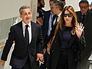 Nicolas Sarkozy a Carla Bruniová u soudu v Pa�í�i (25. zá�í 2025)