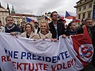 Demonstrace spolku Svatopluk nazvaná Pane prezidente, respektujte volby! Pochod...