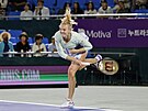 Kate�ina Siniaková b�hem semifinále turnaje v Soulu.