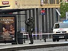 Policejn manvry na I. P. Pavlova v Praze. Pyrotechnik zkoum podezel...