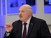 Bloruský vdce Alexandr Lukaenko pi jednání s ruským prezidentem Vladimirem...