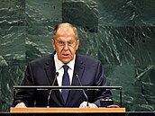 Ruský ministr zahrani�í Sergej Lavrov na Valném shromá�d�ní OSN v New Yorku...