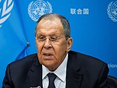 Ruský ministr zahranií Sergej Lavrov na Valném shromádní OSN v New Yorku....