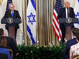 Americký prezident Donald Trump p�ijal izraelského premiéra Benjamina...