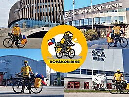 Dalibor Frýba procestoval Evropu na kole a stavl u stadion.