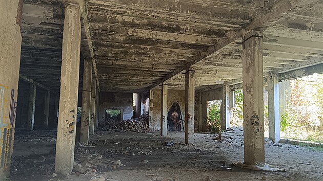 Ruiny b�val� �amot�rny u Vidnavy, ve kter� se kdysi kaolin zpracov�val. 