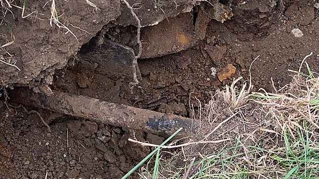 Na kiovatce ulic Jana Babka, Tbor a Kounicova v Brn byly pi zemnch pracch nalezeny fragmenty munice. (23. z 2025)