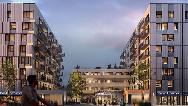 Na mst bvalch brnnskch plynren firmy innogy mezi ulicemi Cejl a Kenov vyrostou nov bytov domy Neon a Xenon.