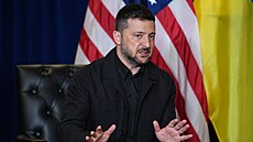 Donald Trump a Volodymyr Zelenskyj se seli na okraj Valného shromádní OSN....