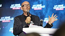 Zahájení závrené fáze volební kampan strany Motoristé sob. Na snímku Oto...