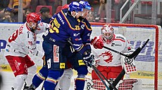 Momentka z utkání mezi eskými Budjovicemi a Tincem.