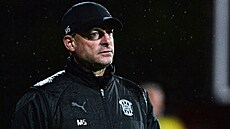 Trenér Martin Svdík ze Zbrojovky Brno v pohárovém duelu proti Teplicím.