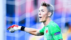 Jakub Markovi� v dresu Slavie b�hem utkání Youth League.