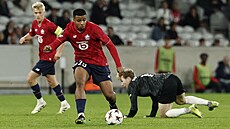 Hamza Igamane obeel brankáe Dyngelanda a vstelil první gól zápasu.