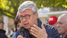 Místopedseda hnutí ANO Karel Havlíek a ministr dopravy za ODS Martin Kupka.