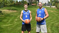 D��ín, 21.8. 2025, Jakub Hou�ka, legenda basketbalového D��ína a jeho syn Marek...